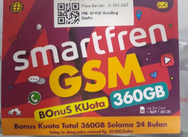 Kartu Perdana Smartfren Bonus Kuota 360 GB Selama 2 Tahun dan Paket Promo