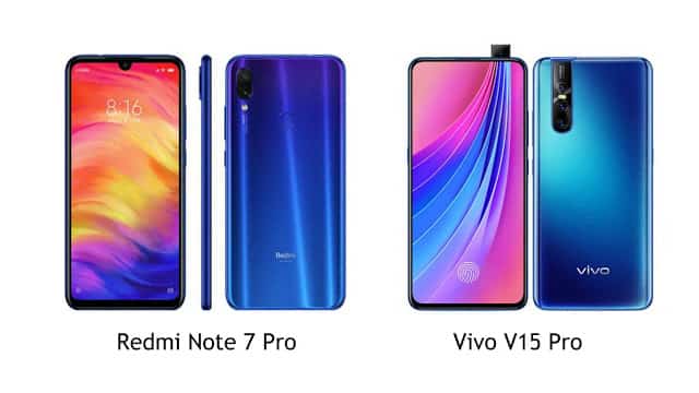 Perbandingan Spesifikasi Redmi Note 7 Pro dengan Vivo V15 Pro Handphone Kamera 48MP