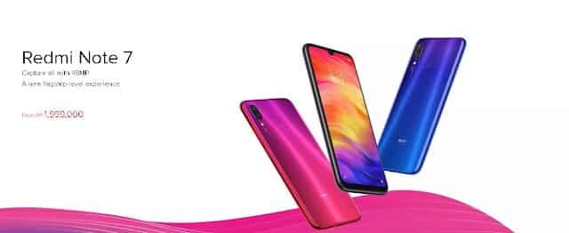 Hadir di Indonesia, Redmi Note 7 dengan varian RAM 4 GB dan Internal Memori 128 GB