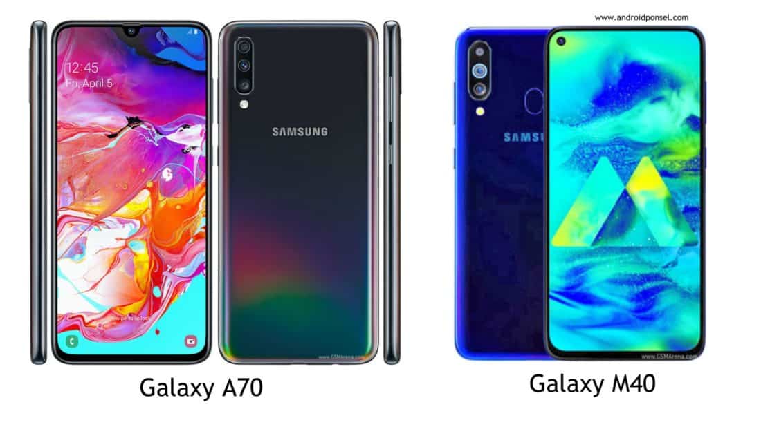 Perbandingan galaxy A70 dan M40