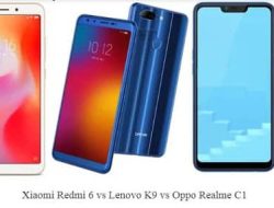 Xiaomi Redmi 6 VS Lenovo K9 VS Oppo Realme C1: Perbandingan Spesifikasi dan Harga