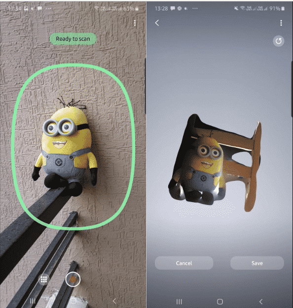 Aplikasi 3D Scanner Samsung Galaxy Note 10+