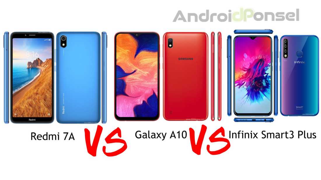 Redmi 7A VS Samsung Galaxy A10 VS Infinix Smart3 Plus, Mana yang Terbaik?