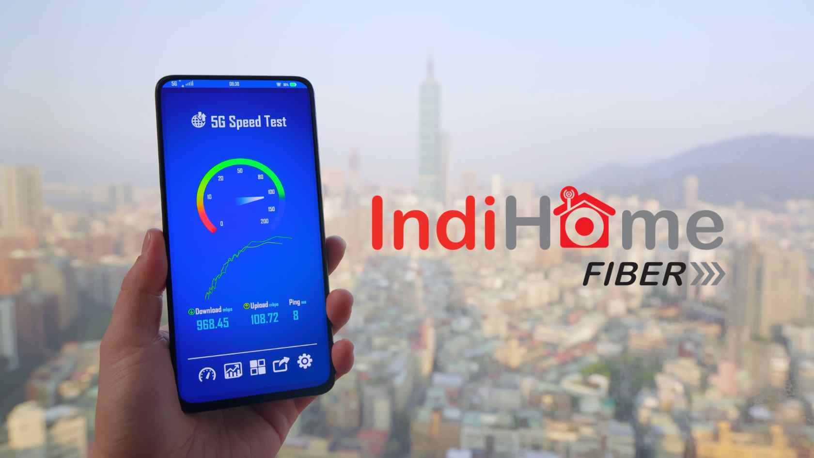 cara speed test indihome