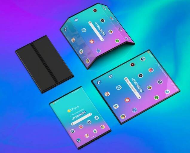 Xiaomi Patenkan Desain Ponsel Lipat Dengan Empat Kamera (image credit gsmarena)