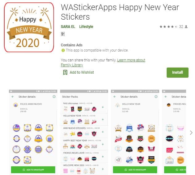 WAStickerApps Happy New Year Stickers