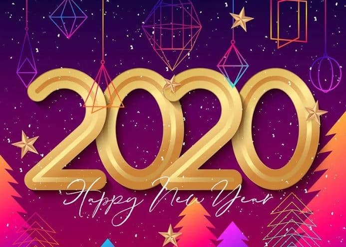 kartu ucapan selamat tahun baru 2020