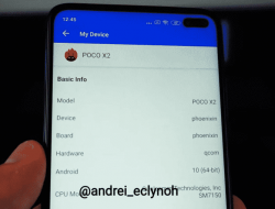 Foto Nyata POCO X2 Menunjukan Penggunaan Chip Snapdragon 730G
