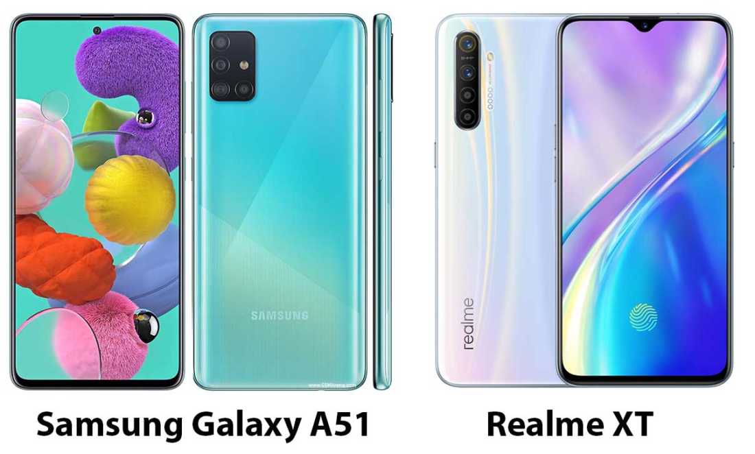 Perbandingan spesifikasi Samsung Galaxy A51 vs Realme XT