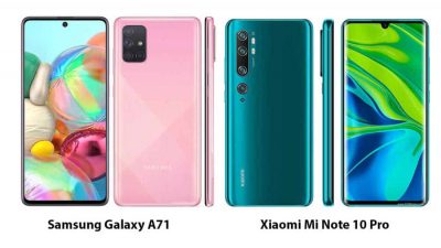 Pilih Mana Samsung Galaxy A71 atau Xiaomi Mi Note 10 Pro?