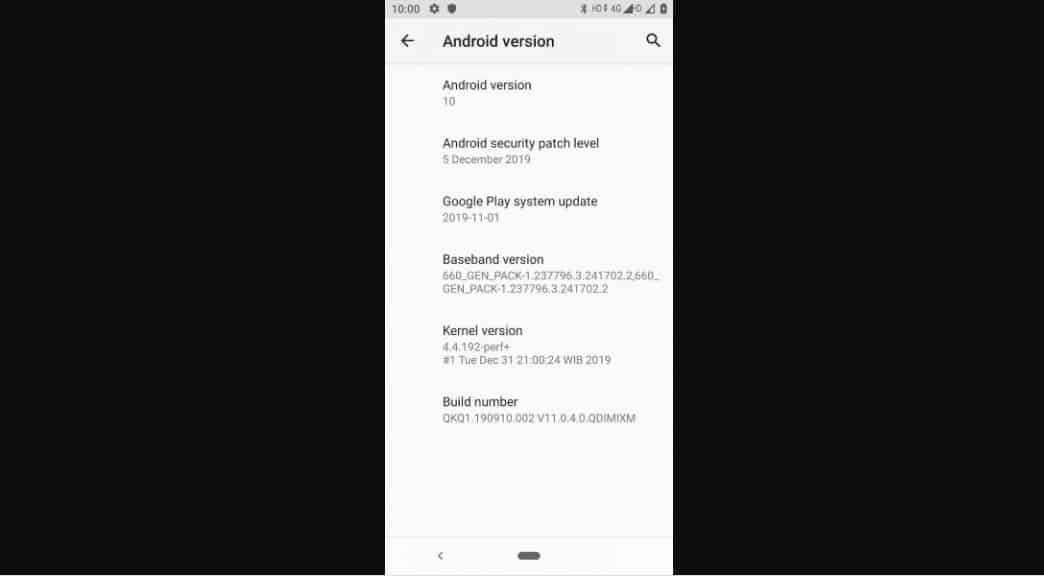 Tangkap Layar Pembaharuan Android 10 Xiaomi Mi A2 XDA Developer