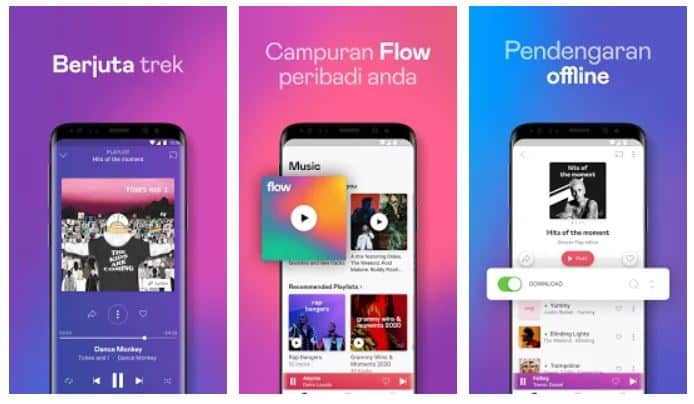 Aplikasi Pemutar musik dan Lirik Deezer