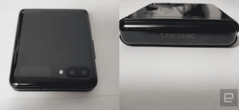 Samsung Galaxy Z Flip Ketika dilipat via Engadget