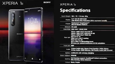 Spesifikasi Lengkap Sony Xperia 1 II dan Xperia 10 II Terungkap Secara Online