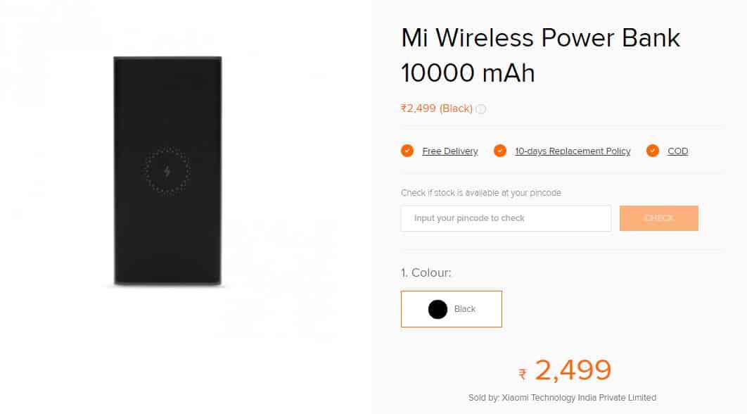 Power Bank Mi Wireless 10000 mAh dengan Pengisian Nirkabel