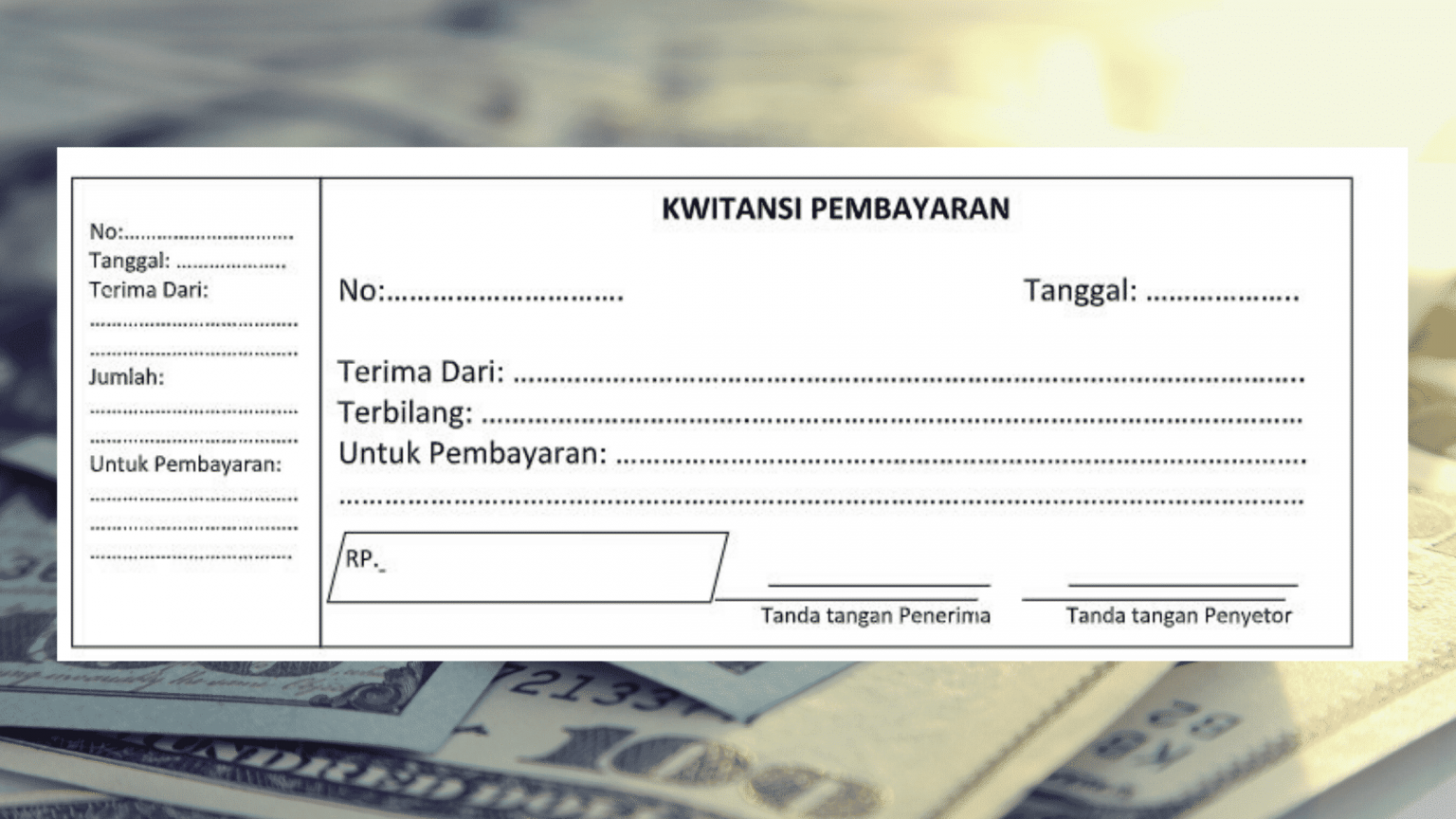 Template kwitansi word