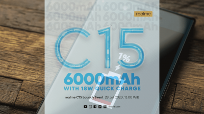 Realme C15 dengan baterai 6000 mAh