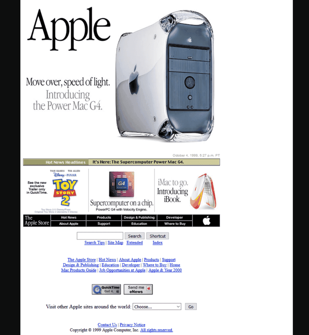 desain web apple 90an