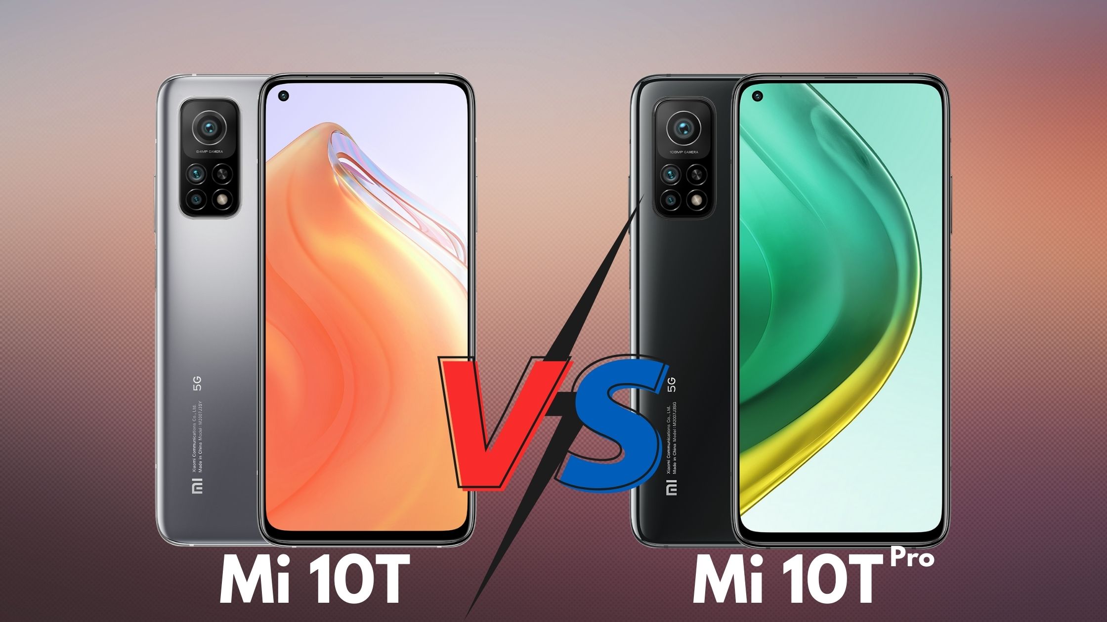 Xiaomi Mi 10T vs Mi 10T Pro