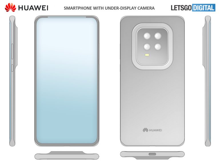 Huawei Patenkan Desain Smartphone Dengan Kamera Depan Bawah Layar 1