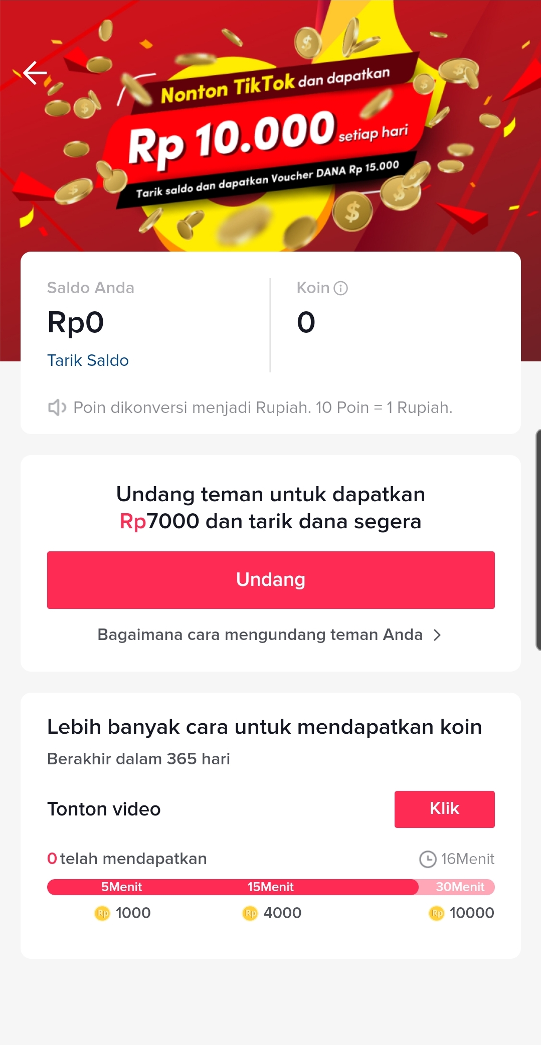 Aplikasi Nonton Video TikTok Dapat Uang