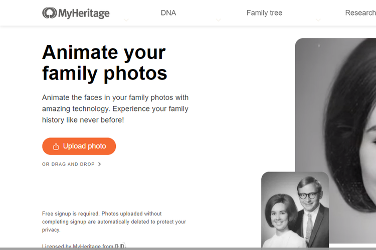 aplikasi deepfake myheritage