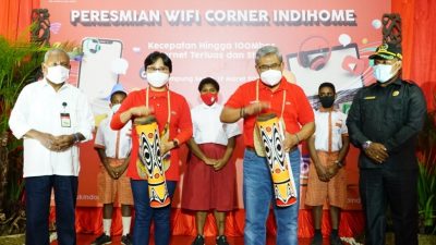 simbolis peresmian Wifi Corner (WiCo) IndiHome