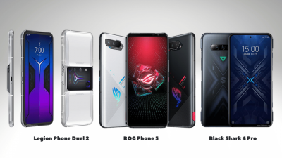 Perbandingan Spesifikasi dan Harga Legion Phone Duel 2 vs ROG Phone 5 vs Black Shark 4 Pro