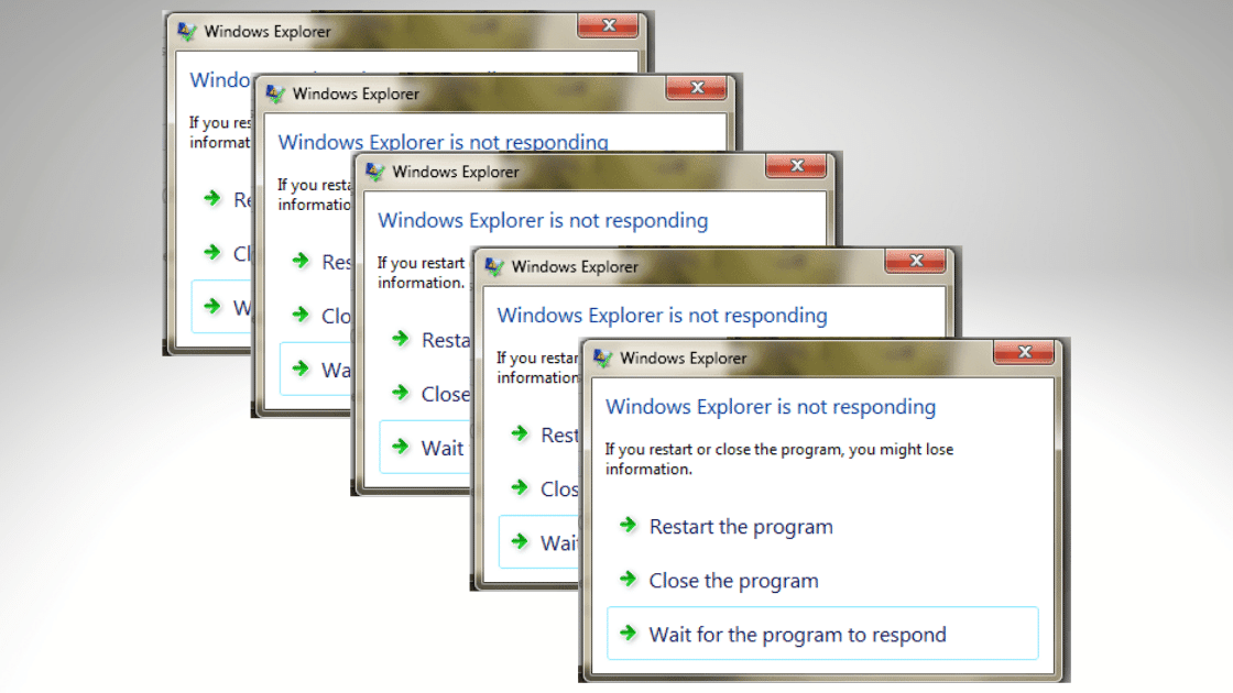 windows explorer not responding