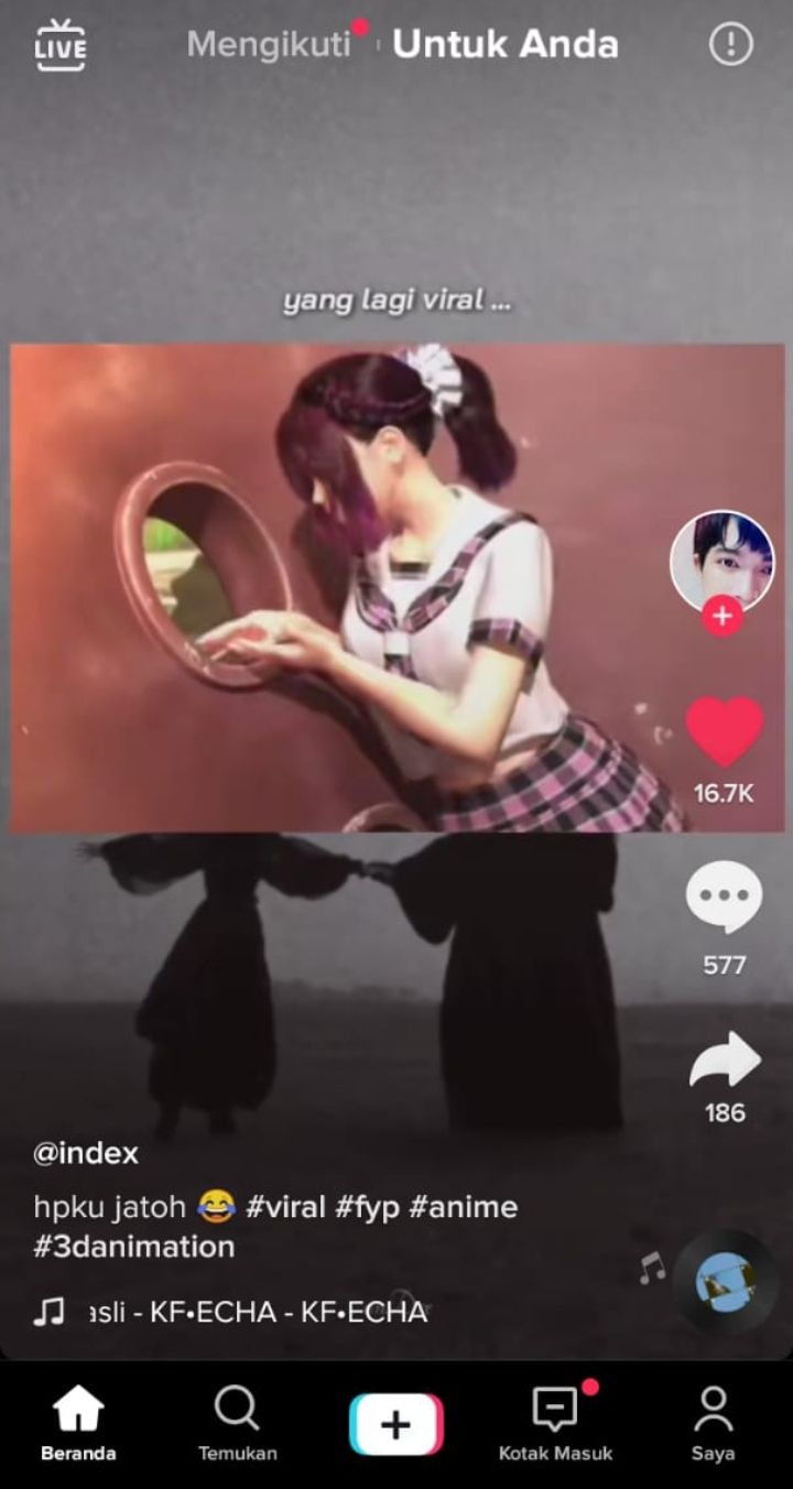 Anime Viral Tik Tok Stuck In The Wall Girl 3D Rina and The Hole