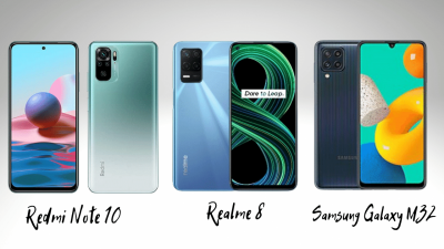 Redmi Note 10 VS Realme 8 VS Galaxy M32