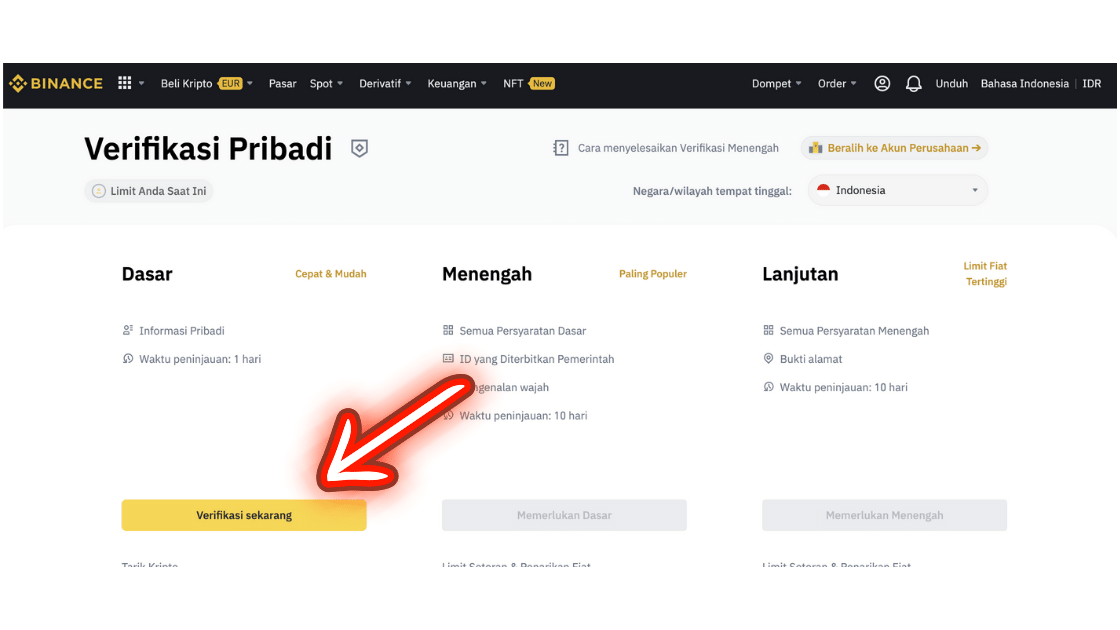 Verifikasi Akun Binance