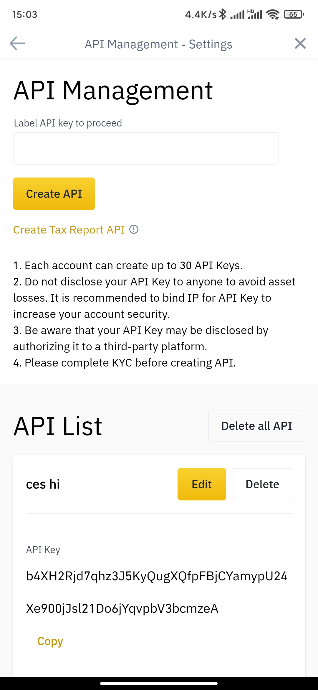 Api Binance