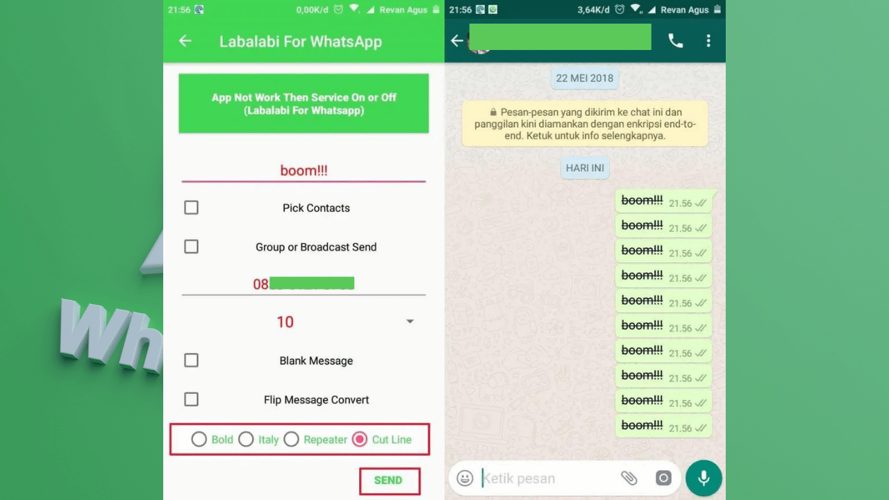 cara menggunakan labilabi for whatsapp apk