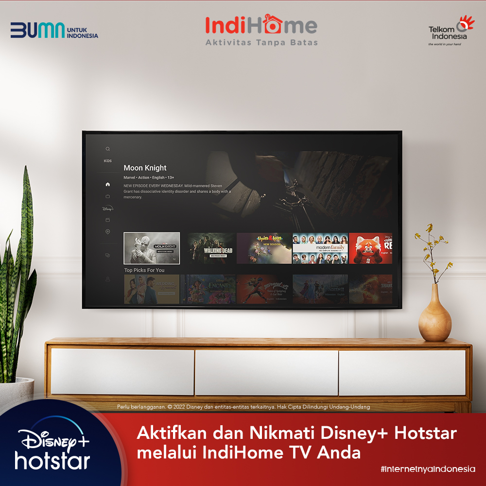 Disney+ Hotstar hadir di IndiHome TV