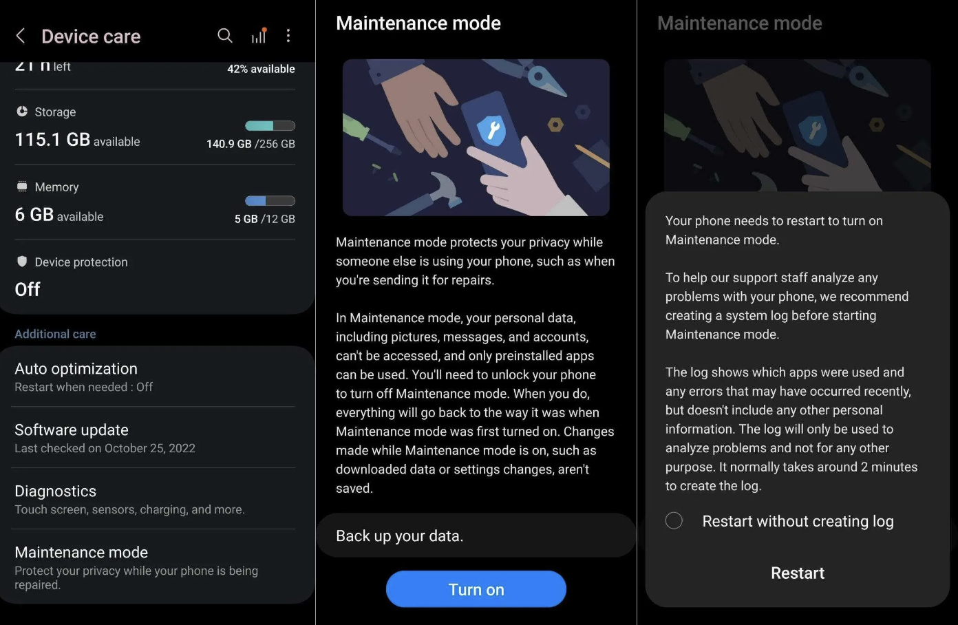 Samsung Maintenance Mode