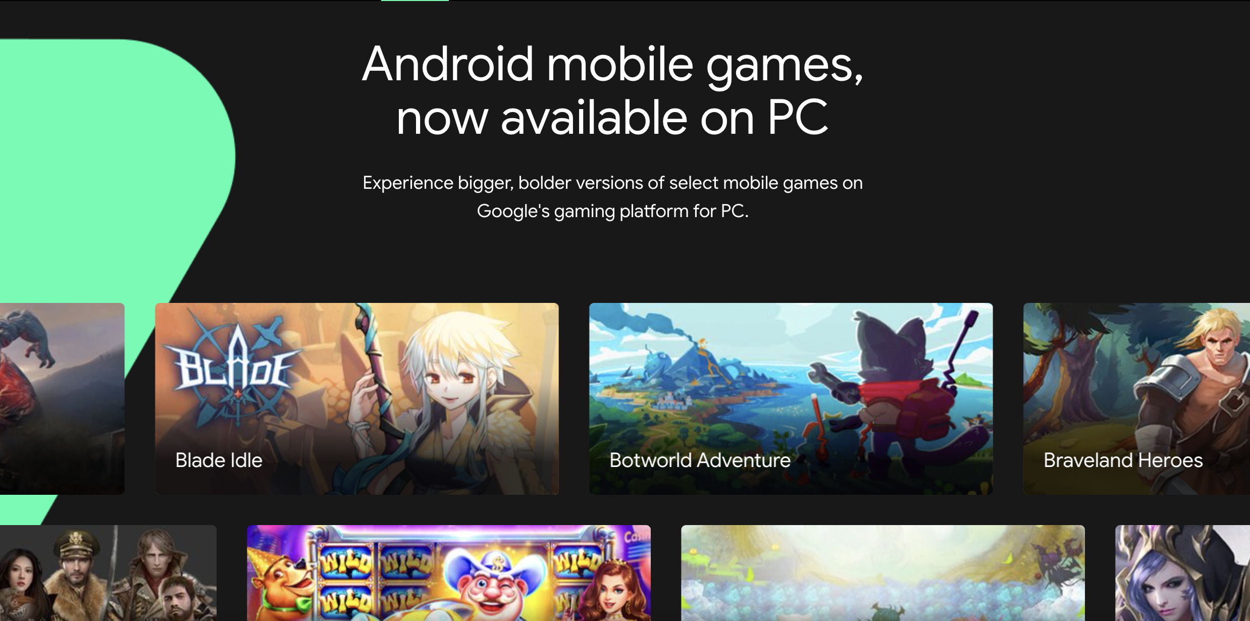 Google Play games on PC