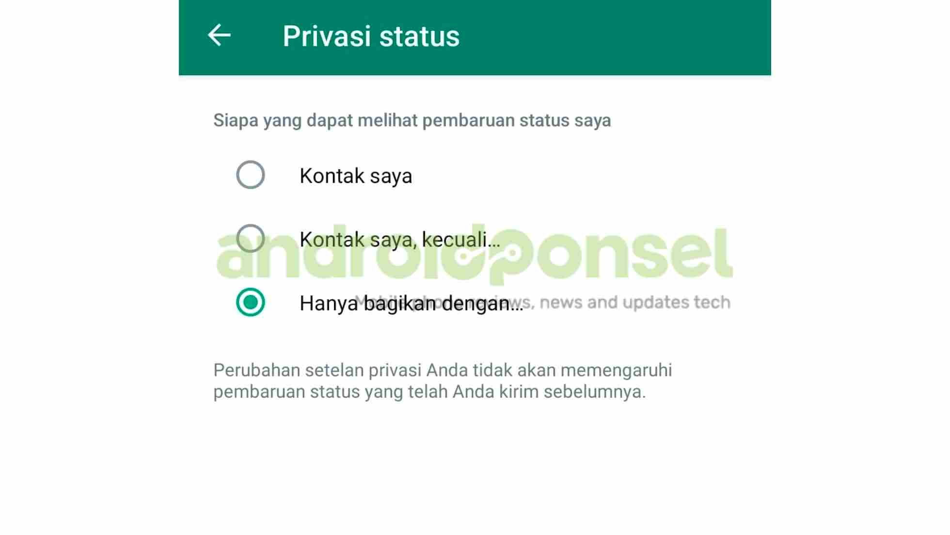 Status tidak terlihat online