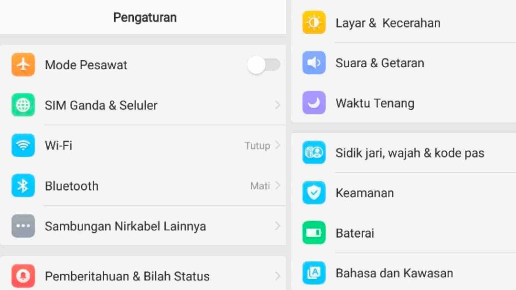 pengaturan android