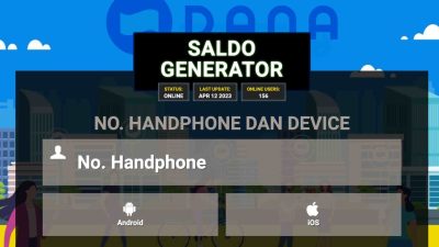 website generator Ewallet Bar New DANA