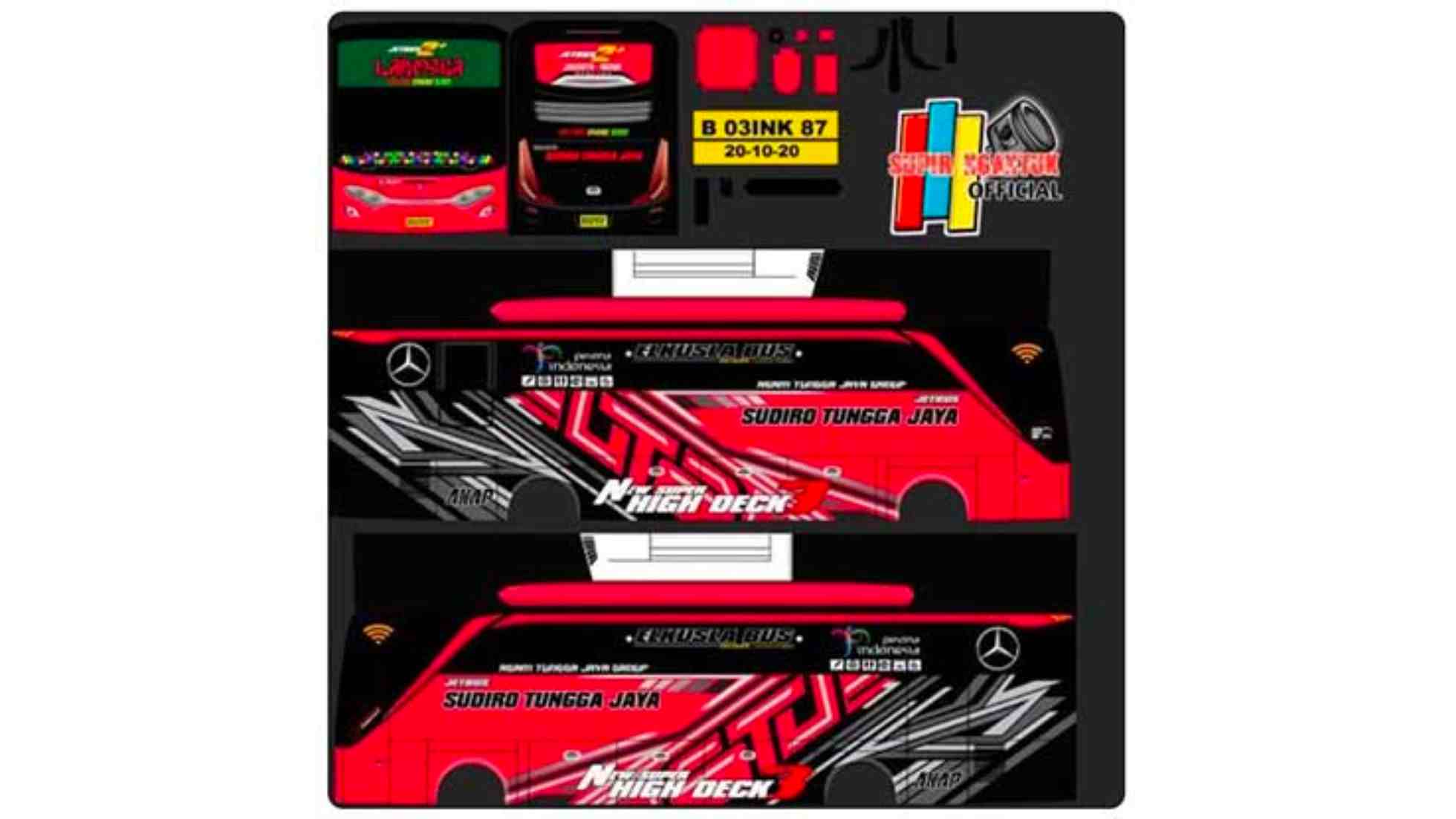 Livery Bus HD Larosca STJ Bussid Jernih