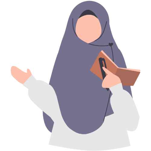 Wanita hijab mengajar