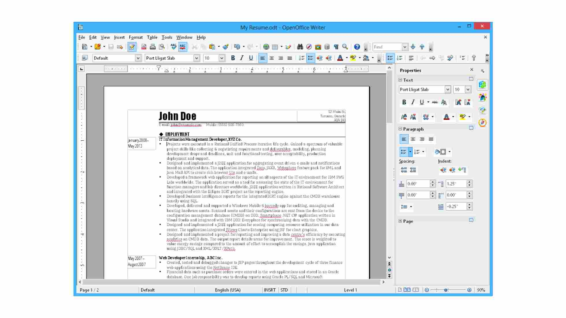 Apache Open Office Writer