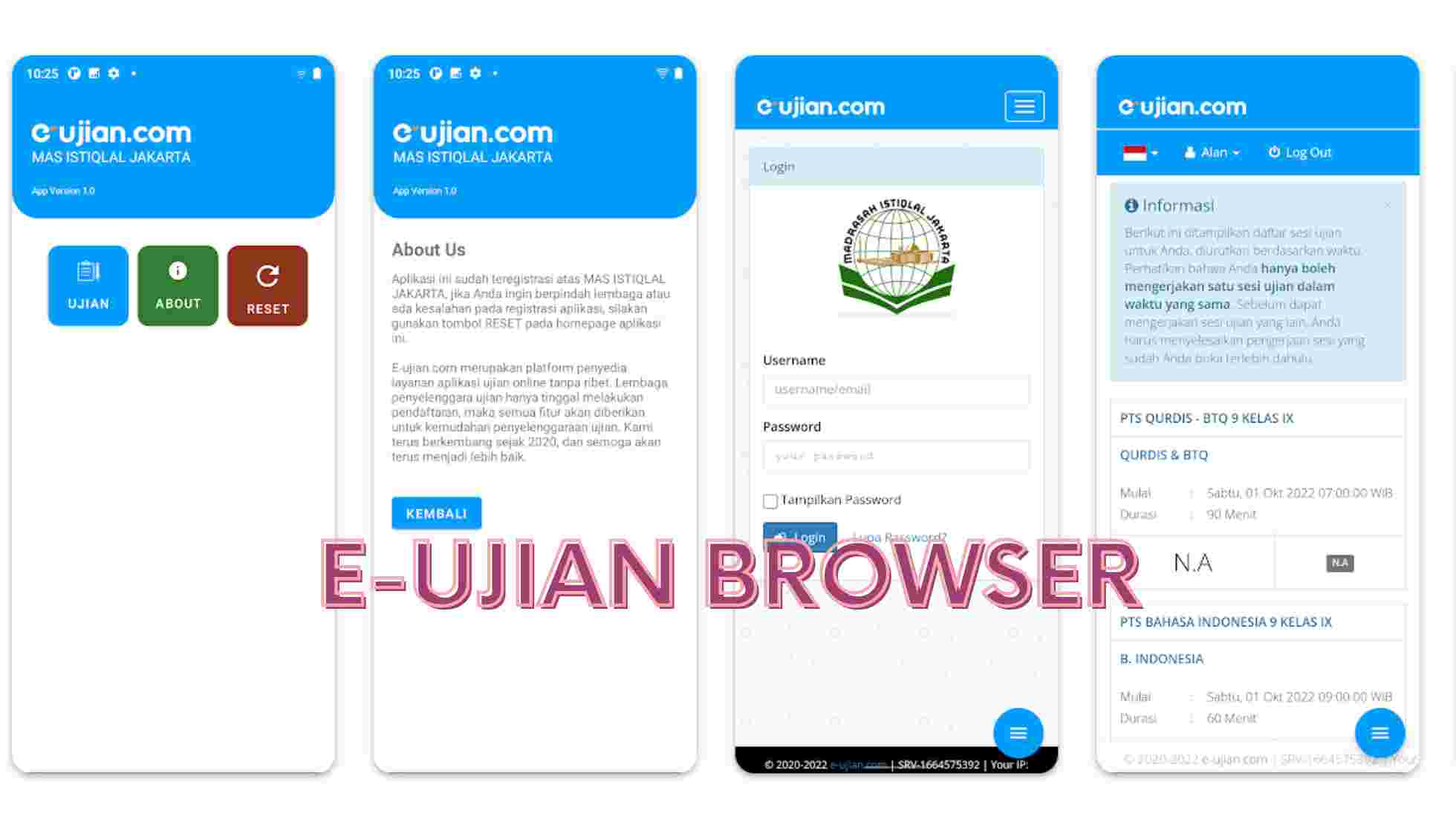 e-ujian browser