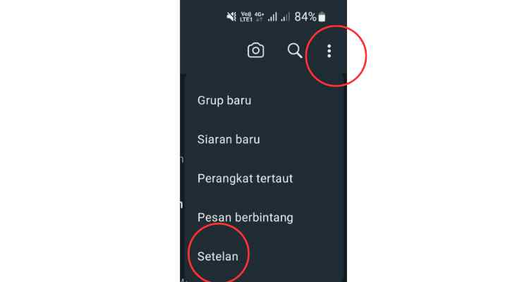 setting whatsapp