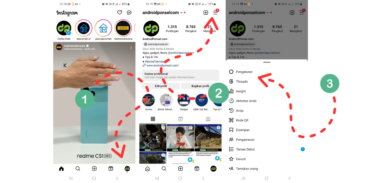 Langkah Akun Pribadi Instagram Masuk Setting