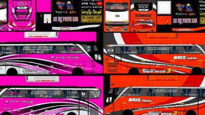 Livery Bus Srikandi SHD Racing dan Pariwisata