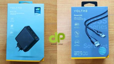 VOLTME 140W USB-C Charger dan juga PowerLink USB-C to USB-C Fast Charging Cable