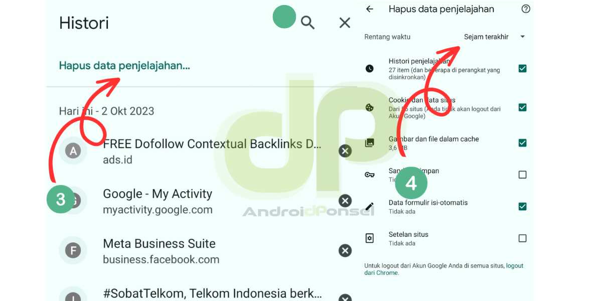 hapus otomatis histori chrome langkah 2