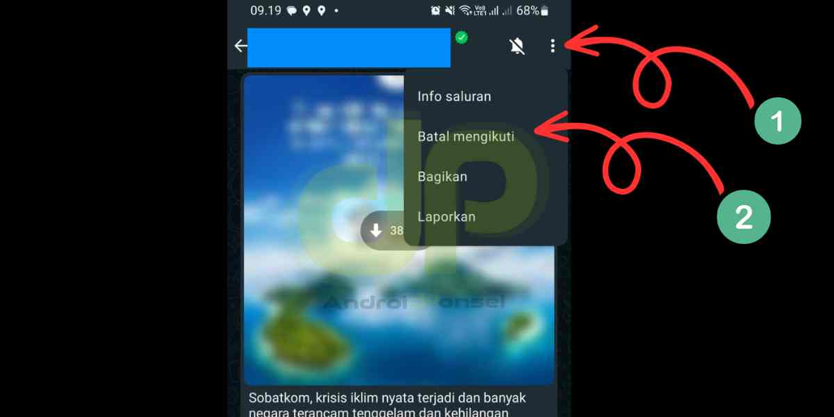 notifikasi saluran WhatsApp batal ikuti